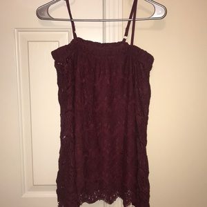 Lace off the shoulder shirt